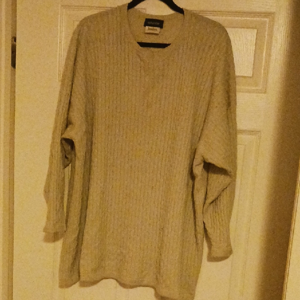 eskandar Cream Ribbed Sweater